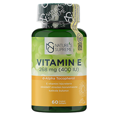 Nature's Supreme Vitamin E 400 IU 60 Kapsül