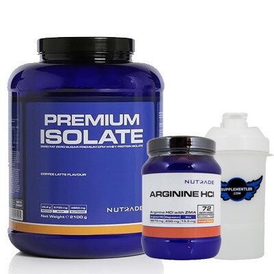 Nutrade Premium Isolate + Arginine HCI + Shaker Kombinasyonu