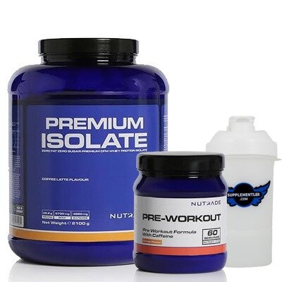Nutrade Premium Isolate + Pre-Workout + Shaker Kombinasyonu