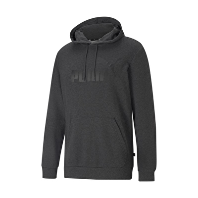 Puma Essentials Big Logo Kapüşonlu Sweatshirt Koyu Gri