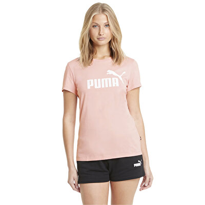 Puma Essentials Logo Kadın Kısa Kollu T-Shirt Pembe