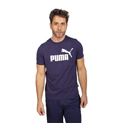 Puma Essentials Logo Kısa Kollu T-Shirt Lacivert