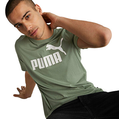 Puma Essentials Logo T-Shirt Yeşil