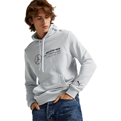 Puma Mercedes AMG Petronas Ess Kapüşonlu Sweatshirt Gri