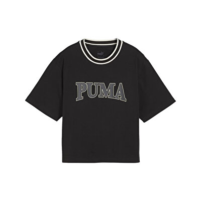 Puma Squad Graphic Kadın Kısa Kollu T-Shirt Siyah