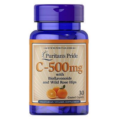 Puritan's Pride Vitamin C-500 mg with Bioflavonoids and Rose Hips 30 Tablet