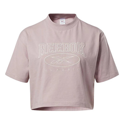 Reebok Classic Archive Essentials Big Logo Kadın Kısa Kollu Crop T-Shirt Pembe