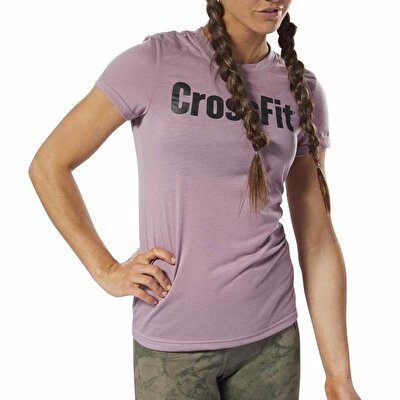Reebok Crossfit Speedwick Kadın T-Shirt Koyu Lila
