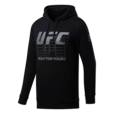 Reebok Ufc Fan Gear Hoodie Kapu onlu Sweatshirt Siyah Supplementler