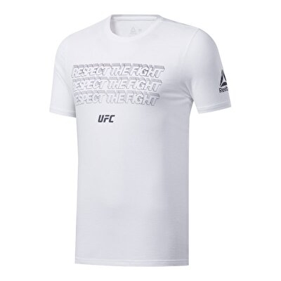 Reebok Ufc Fg Text T-Shirt Beyaz