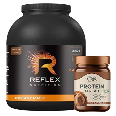 Reflex Instant Mass 2400 Gr + Clean Powders Protein Spread Çikolata Kombinasyonu
