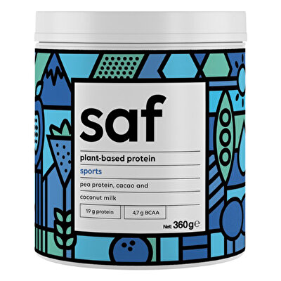 Saf Bitkisel Protein + Superfood Sports Mix 360 Gr