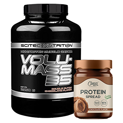 Scitec Volumass 35 Gainer 2950 Gr + Clean Powders Protein Spread Çikolata Kombinasyonu