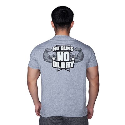 Supplementler.com No Guns No Glory T-Shirt Açık Gri