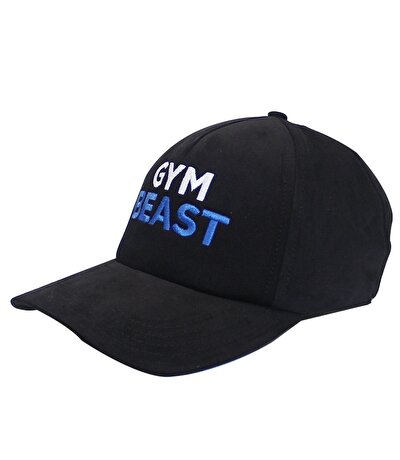 Supplementler.com Gym Beast Şapka Siyah Mavi Yazı