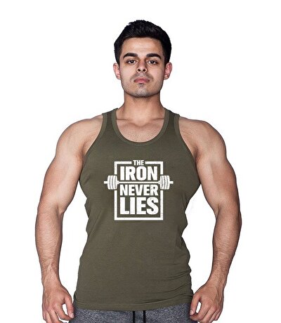 Supplementler.com Iron Never Lies Tanktop Yeşil