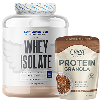 Supplementler.com Isolate Protein 2000 Gr + Clean Powders Protein Granola Kombinasyonu