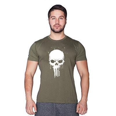 Supplementler.com Skull T-Shirt Yeşil
