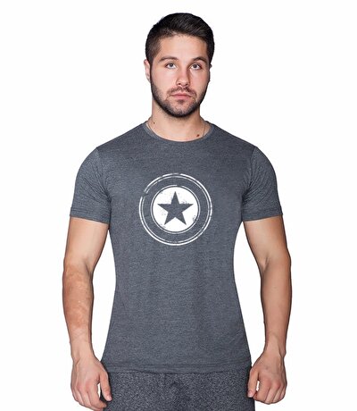 Supplementler.com Star T-Shirt Gri