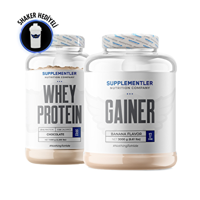 Supplementler.com Whey Protein 1000 Gr + Gainer 3000 Gr Kombinasyonu