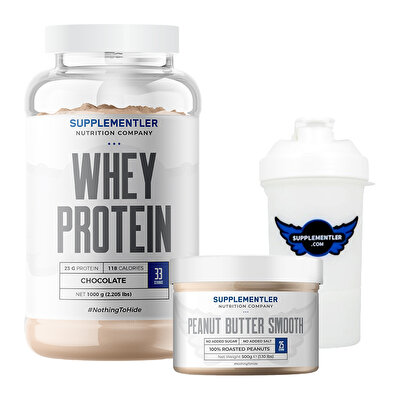 Supplementler.com Whey Protein 1000 Gr + Yer Fıstığı Ezmesi 500 Gr Kombinasyonu