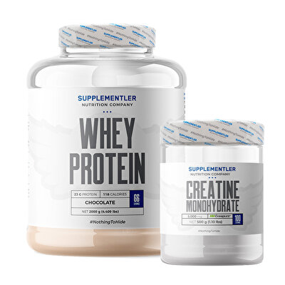 Supplementler.com Whey Protein 2000 Gr + Creatine (Creapure®) 500 Gr Kombinasyonu