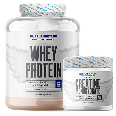 Supplementler.com Whey Protein 2000 Gr + Creatine (Creapure®) 509 Gr Kombinasyonu