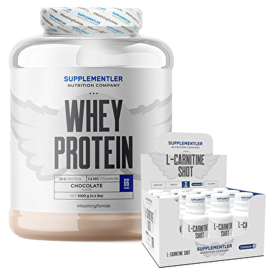 Supplementler.com Whey Protein 2000 Gr +L-Carnitine Shot 12 Adet Kombinasyonu