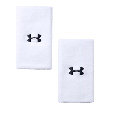 Under Armour 6" Performance Bileklik 2'Li Paket Beyaz