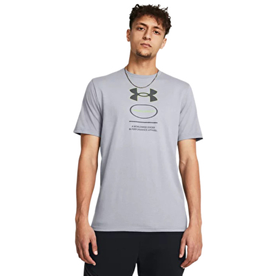 Under Armour Branded Gel Stack Kısa Kollu T-Shirt Gri