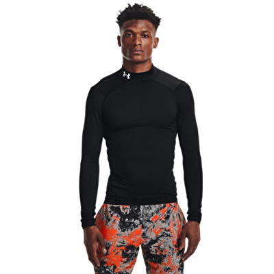 Under Armour ColdGear Compression Mock Uzun Kollu T-Shirt Siyah