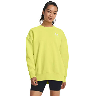 Under Armour Essential Fleece Kadın Oversize Uzun Kollu Sweatshirt Sarı