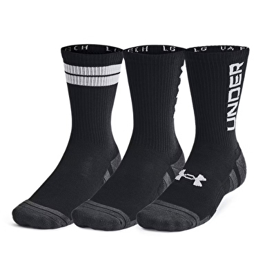 Under Armour Perf Tech Nov 3'Lü Paket Crew Çorap Siyah Beyaz