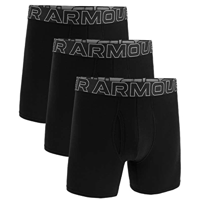 Under Armour Performance Cotton 6" Boxerjock 3'lü Paket Siyah