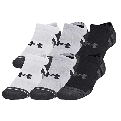 Under Armour Performance Tech No Show 6'Lı Paket Çorap Gri