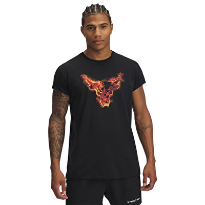 Under Armour Project Rock Cap Sleeve Kısa Kollu T-Shirt Siyah