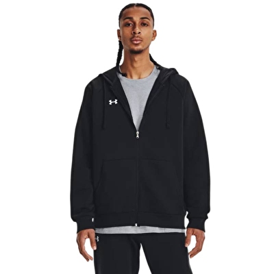 Under Armour Rival Fleece Fermuarlı Kapüşonlu Sweatshirt Siyah