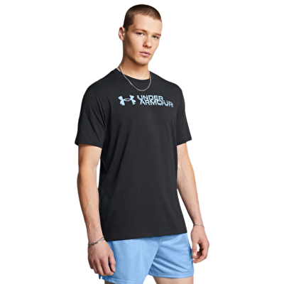 Under Armour Sliced Wordmark Kısa Kollu T-Shirt Siyah
