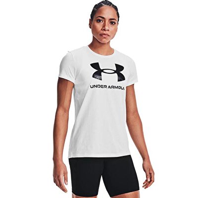 Under Armour Sportstyle Graphic Kadın Kısa Kollu T-Shirt Beyaz Siyah