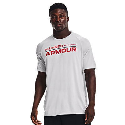 Under Armour Tech 2.0 Wordmark Kısa Kollu T-Shirt Gri