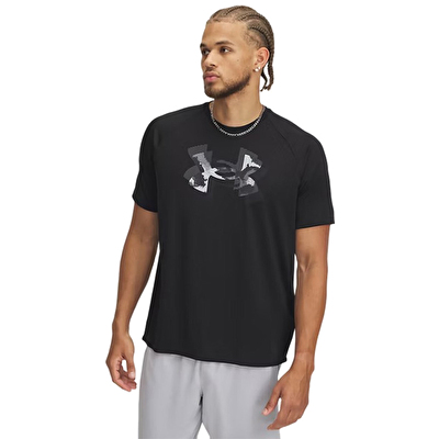 Under Armour Tech Print Fill Kısa Kollu T-Shirt Siyah