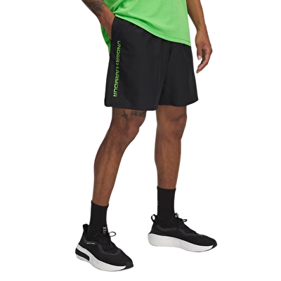 Under Armour Woven Wordmark Şort Siyah Yeşil
