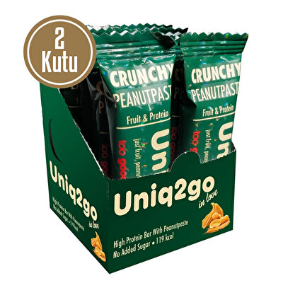 Uniq2go In Love Fıstık Ezmeli Protein Bar 32 Gr 12 Adet x 2 Kutu