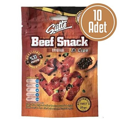 Şütte Beef Snack Original Et Cips 25 Gr 10'lu Kutu